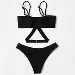 ZTVitality Black Resin Ring Sexy Bikini 2026 New Arrival Padded Wrap Swimsuit Brazilian Swimwear Women Bathing Suit Beach Wear