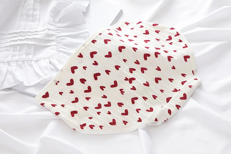 1PC Cotton Panties Soft Underwear Women Mid-Waist Briefs Female Red Strawberry Hearted Print Design Ladies Sexy Lingerie Panty