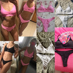 ZTVitality Pink Bikinis Sexy Push Up Bikini 2021 Padded Straps Hollow Out Low Waist Thong Swimsuit Female Swimwear Women Biquini