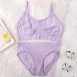 Women Seamless Bra And Panties Set Non-Wire Push-Up Bralette Female Low-Waist Thongs T-back Panties Sexy Lingerie Underwear Set
