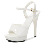 Womens High Heels Sandals 13cm Sexy Stripper Party Pumps Shoes Women Gladiator Platform Candy Color Sandals9j4r