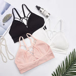 Women Tube Top Seamless Crop Top Wrapped Chest Underwear Cross Female Sports Bra Fitness Lingerie Sexy Intimates Bandeau Top