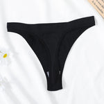 3Pcs/Set Women Brazilian Panties Low-Rise Thong Comfort T-back Underwear Sexy Lingerie High-Stretch Ｇ-string Multi Color M-XL