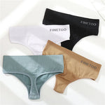M-2XL Seamless Thongs Women High Waist G-string Ladies Comfortable Bikini Panties Soft Thong Underpants Girls Underwear Lingerie