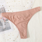 Women Seamless Bra And Panties Set Sexy Ribbed Bra Top Low Waist Thongs Wire-free Brassiere No Pads Comfort Intimates M-XL