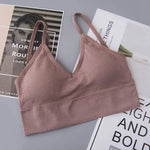 Women Tube Top U Back Crop Top Push Up Bra Sexy Lingerie Seamless Underwear Female Solid Color Sport Top Fitness Brassiere