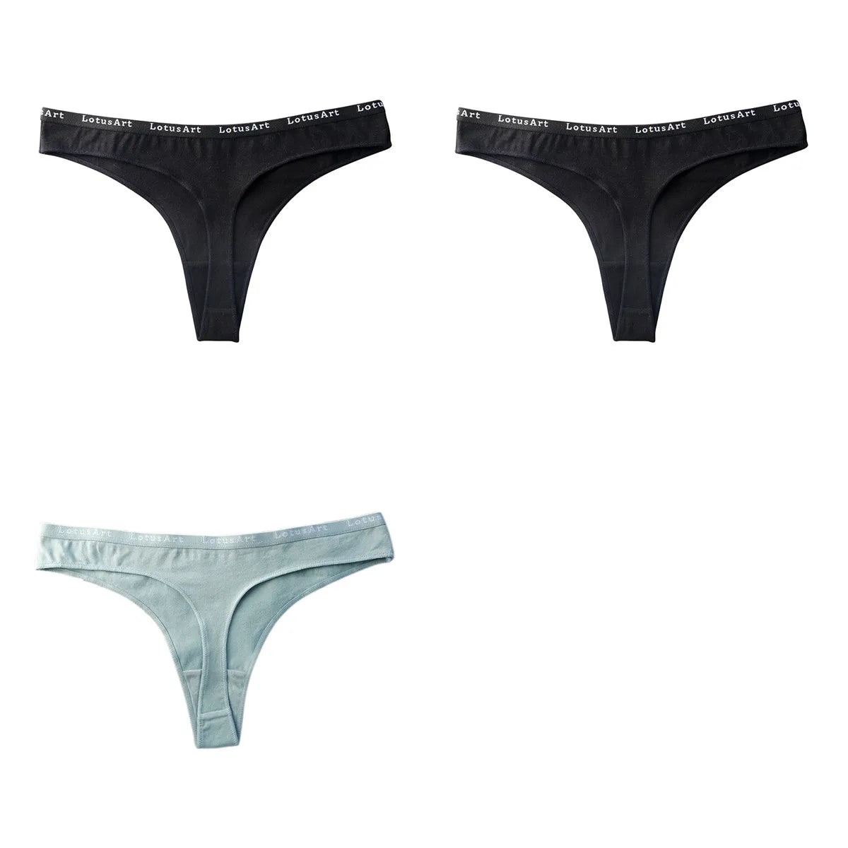 3Pcs/Set Cotton Panties Sexy G-string Low Rise Panties Women Seamless Underwear Set Female Underpants Breathable Lingerie Panty