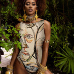 Striped Women One Piece Swimsuit High Quality Swimwear Printed Push Up Monokini Summer Bathing Suit Tropical Bodysuit Female
