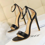 BIGTREE Shoes 11 cm High Heeled Sandals Women Summer Shoes Stiletto High Heels Open toed hollowed out Women Sandals Party Shoes