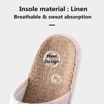 Breathable Flax Slippers Women Men Indoor Mute Slipper Anti-slip Lovers House Floor Shoes SoftLadies Summer Home Slides
