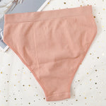 Women Ribbed V-Neck Unpadded Bra High Waist High Cut Briefs Set Wireless Bralette Soft Stretch Panties Sexy Lingerie Set S-L