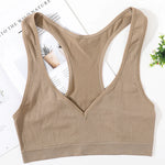Seamless Bras For Women Bra Tops Wirefree Brassiere Unlined Deep Vneck Bra Comfort LingerieBralette Top Female Underwear