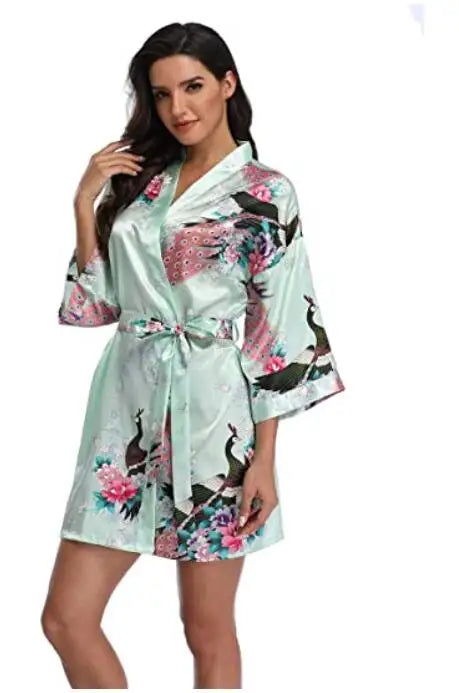 Rayon Robes Women Nightwear Flower Home Clothes Intimate Lingerie Casual Kimono Bath Gown Lady Sexy Night Dress Oversize 3XL