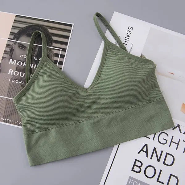 Women Tube Top U Back Crop Top Push Up Bra Sexy Lingerie Seamless Underwear Female Solid Color Sport Top Fitness Brassiere