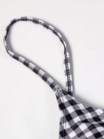 ZTVitality Bow Plaid Bikinis Push Up Sexy Bikini 2021 Hot Sale Straps Padded High Waist Swimsuit Retro Swimwear Women Biquini