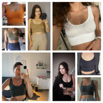 Seamless Women Lingerie Set Rib Bralette Sports Crop Top High Waist Briefs Panties Light Support Bra Sexy Underwear Set