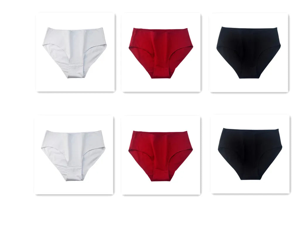 6Pcs/Set Women High Waist Cotton Briefs Breathable Panties Seamless Edge Comfort Underwear Solid Color Soft M-2XL Intimates