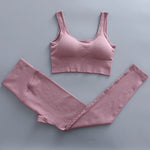 2/3 Piece Set Women Gym Wear Seamless Yoga Set Sports Bra Crop Top High Waist Leggings Fitness Sportswear Workout Outfits Woman