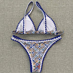 New 2025 Vintage Printed Bikini Women Swimsuit Female Swimwear Two-pieces Bikini set High cut Sexy Bather Bathing Suit Swim Lady
