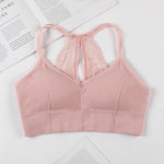 Women Tank Crop Top Seamless Underwear Lace Cropped Crop Tops Female Intimates Sexy Lingerie Plus Size Padded Camisole Femme
