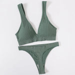Women's Seamless Bra Panties Set Female Wirefree Brassiere Top Sports Underwear High Waist Briefs V Neck Sexy Lingerie Set