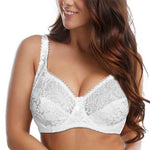 Plus Size Womens Lace Bra Lager Bosom See through Bralette Underwired Sexy Lingerie 34 36 38 40 42 44 B C D DD E F Cup