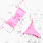 ZTVitality Pink Bikinis Sexy Push Up Bikini 2020 Hot Sale Padded String Bandage Low Waist Swimsuit Female Swimwear Women Biquini