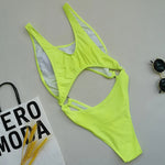 Sexy Splicing Tummy Cut Out Female Swimwear One Piece Swimsuit Women Tassel Monokini Bather String Bathing Suit Swim Bodysuit