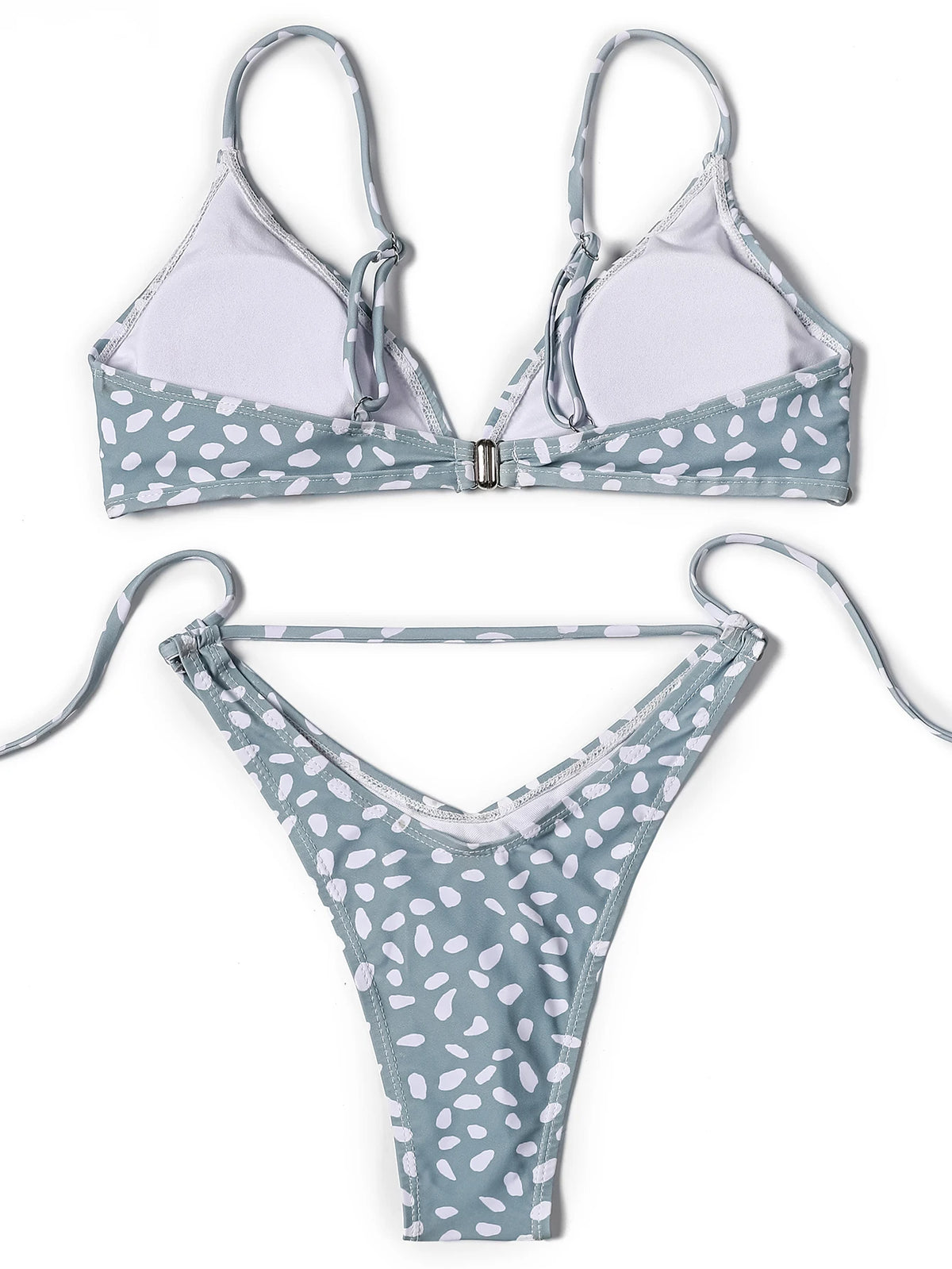 ZTVitality Swimwear Women Wave Point Sexy Bikini 2022 New Arrival Straps Padded Bra High Leg Bandage Swimsuit Brazilian Biquini