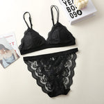 Women Lace Bra And Panties Set Embroidery Lace Bralette Underwear Set Push Up Brassiere Low Briefs Female Sexy Lingerie Set