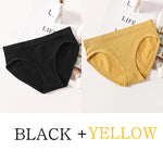 2Pcs/Set Seamless Panties Women Stretch Brief Panty Low Rise Underwear Sexy Female Full Coverage Underpants Lingerie