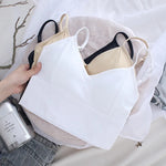 Women Crop Top Bandeau Bra Tube Top Female Cropped Sexy Seamless Underwear Lingerie Streetwear Low Back Bralette Removable Pads
