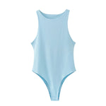 summer solid sexy bodycon women bodysuits female 8 color green slim casualbodysuit chic lady club short playsuits femme