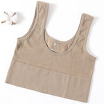 Women Crop Top Seamless Underwear Ribbed Bralette O Neck Bra Tops Female Bra Crop Top Fashion Tanks Top Streetwear Camisole