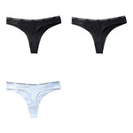 3Pcs/Set Cotton Panties Sexy G-string Low Rise Panties Women Seamless Underwear Set Female Underpants Breathable Lingerie Panty