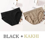 2Pcs/Set Seamless Panties Women Stretch Brief Panty Low Rise Underwear Sexy Female Full Coverage Underpants Lingerie