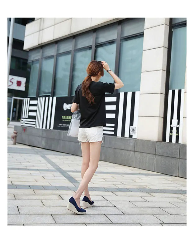 Suede princess women wedge shoes pointed toe pumps high heels platform Mary Jane office lady pumps party espadrilles cute shoesb