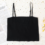 Women Ribbed Square Neck Camisole Basic Solid Color Crop Top Adjustable Spaghetti Straps Ladies Sleeveless Tank Tops M-XL