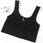 Women Crop Top Seamless Underwear Ribbed Bralette O Neck Bra Tops Female Bra Crop Top Fashion Tanks Top Streetwear Camisole