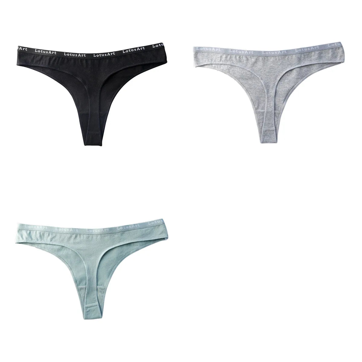 3Pcs/Set Cotton Panties Sexy G-string Low Rise Panties Women Seamless Underwear Set Female Underpants Breathable Lingerie Panty