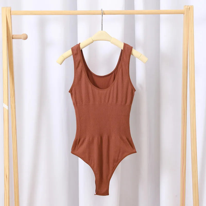 Women Seamless Jumpsuits Tummy Control Shapewear Pants Female Bodysuit Slimming Underwear U Back Tops Sexy Thongs Bodyshaper