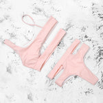 ZTVitality Solid Sexy Bikinis High Waist Bikini 2021 Hot Sale Asymmetry Straps Hollow Out Swimsuit Female Swimwear Women Biquini