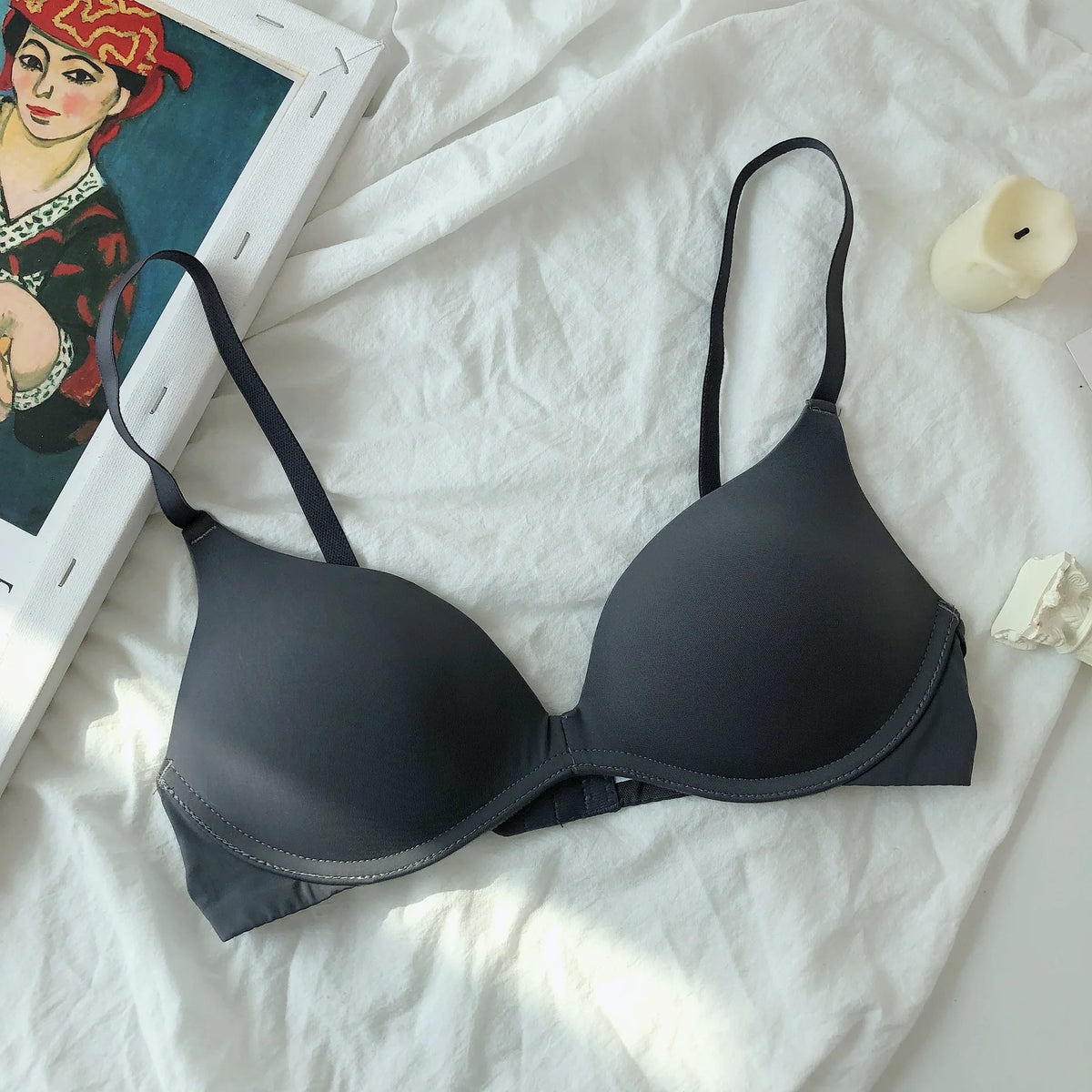 Backless Push-Up Bras For Women Seamless Underwear Sexy Lingerie 3/4 Cup Bralettes Wireless Brassiere Comfort T-Shirt Bra