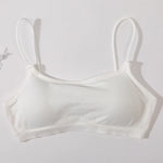 Women Low Back Crop Top Push Up Bras Seamless Underwear Thin Strap Camisole Sexy Lingerie Female Backless Bralette Tanks Top