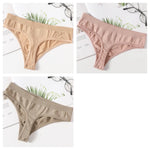 3Pcs/Set Thongs Women's G-String Sexy Female Seamless Underwear Breathable Panties Soft Sexy Lingerie Comfort Intimate