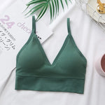 3Pcs/Set Women Sexy Crop Tops Seamless Bra Female Streetwear Sport Crop Top Tee Solid Color Underwear Lingerie Push Up Bra
