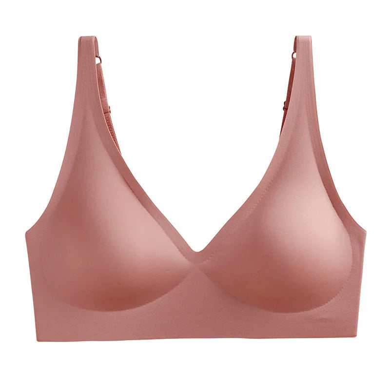 No Show Bras For Women Push-Up Bra Wire Free Brassiere Sexy Lingerie Padded Underwear Plus Size Sleepwear Bra Intimates S-3XL