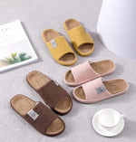 Breathable Flax Slippers Women Men Indoor Mute Slipper Anti-slip Lovers House Floor Shoes SoftLadies Summer Home Slides