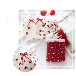 1PC Cotton Panties Soft Underwear Women Mid-Waist Briefs Female Red Strawberry Hearted Print Design Ladies Sexy Lingerie Panty