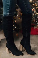 Women Knee-High Boots Zipper Sexy High Heels Women Shoes Non-slip Winter Boots Warm Size New Fashion Boots 2020